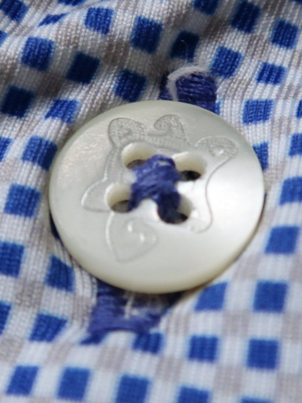 Turtleson Blue Check Leaf Stretch Performance Polo (M) OMG! 🌴